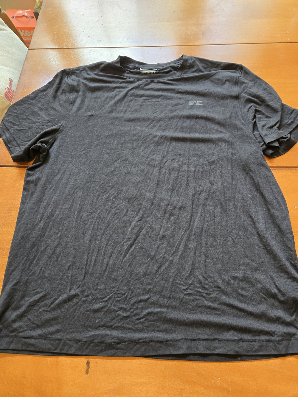 American Eagle Outfitters Men's Black Short Sleeve Crew Tee